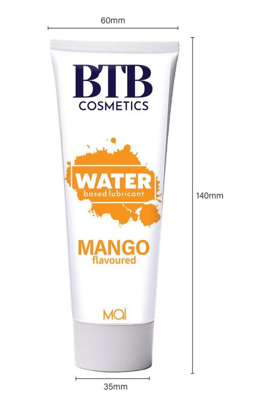 SO7535 Смазка на водной основе BTB FLAVORED MANGO с ароматом манго (100 мл)
