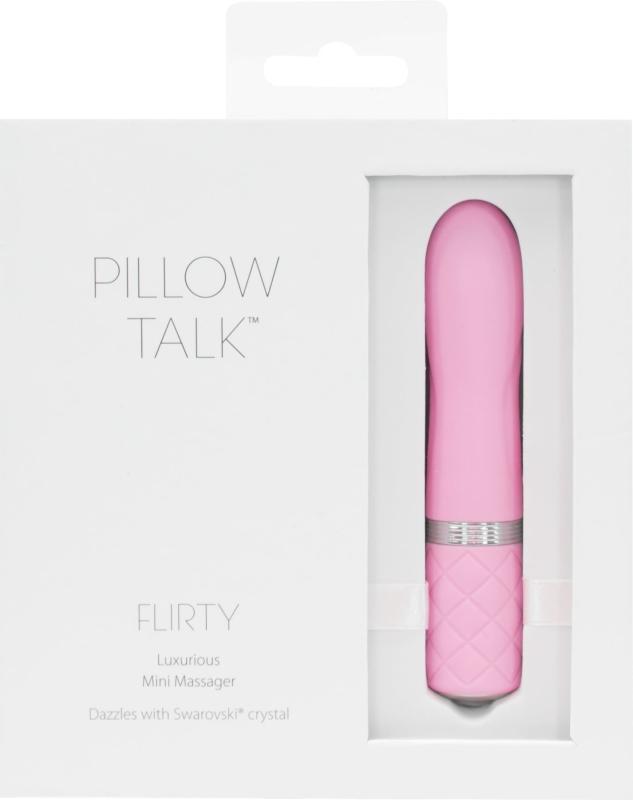 SO2725 Розкішний вібратор PILLOW TALK - Flirty Pink з кристалом Сваровські, гнучка голівка