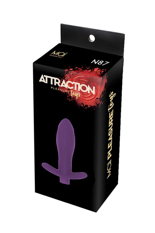 SO5006 Анальна пробка з вібрацією MAI Attraction Toys №87 Black перезаряджаєма, длина 11см, диаметр 3,5см