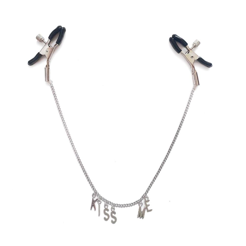 SO5863 Зажимы для сосков на цепочке Art of Sex - Nipple Сlamps Kiss Me